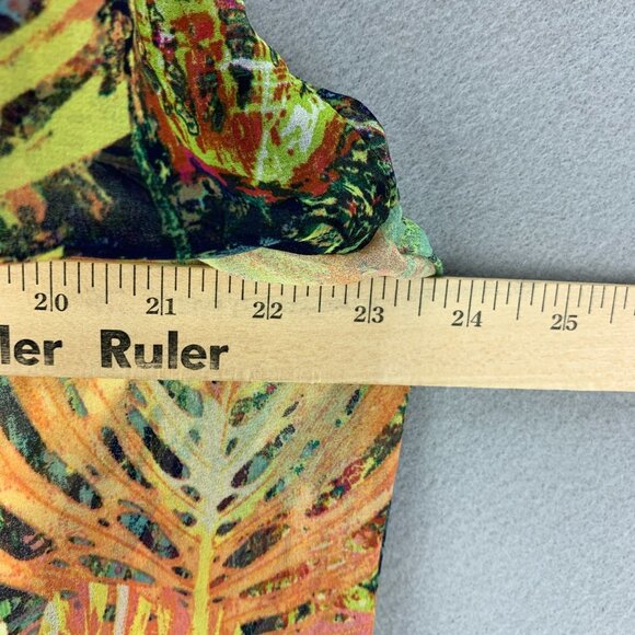 Fig & Flower Anthropologie Blouse Top Womens 2X Yellow Pullover Chiffon Layered - Picture 9 of 16